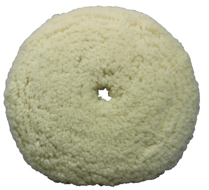 9" White Wool Heavy Cut Buffing Pad