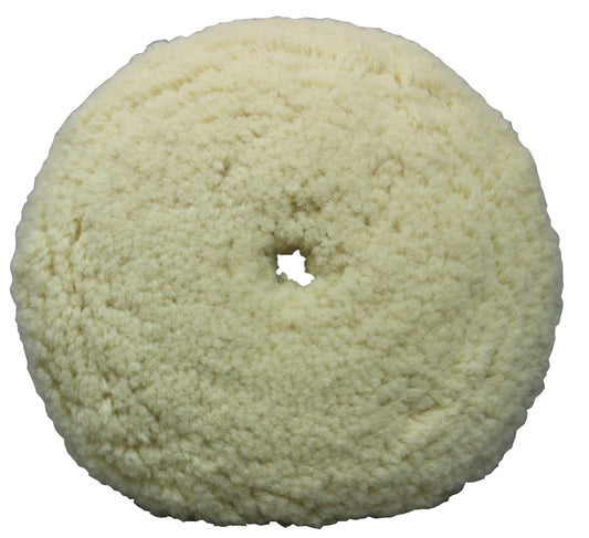 9" White Wool Heavy Cut Buffing Pad